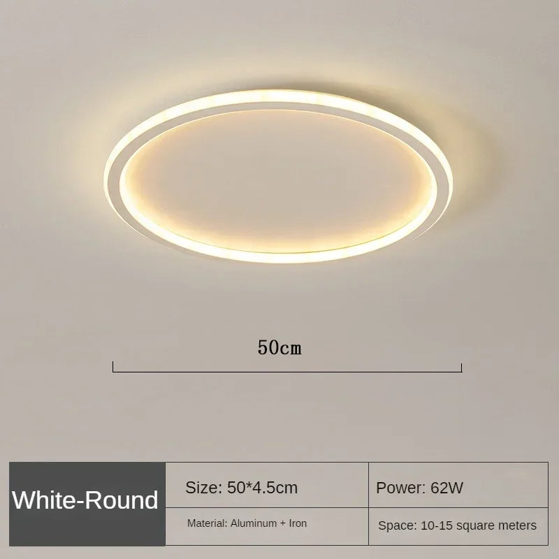 LED Deckenleuchte, skandinavisch, dimmbar, für ein helles, einladendes Wohnzimmer.