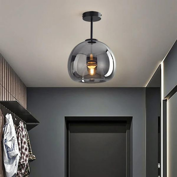 Hängelampe Maxwell LED-Deckenleuchte für Schlafzimmer, modern in Schwarz/Gold mit warmweißem Licht, stilvolle Innenleuchte.