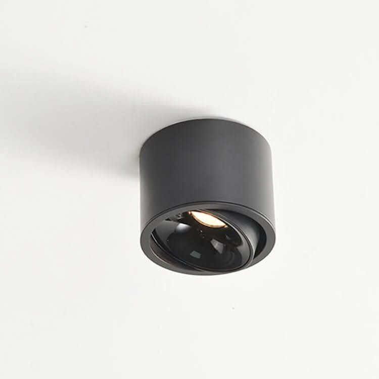 Moderne LED Deckenleuchte in Weiß, schlichtes Design mit integriertem, schwenkbarem Spotlicht.