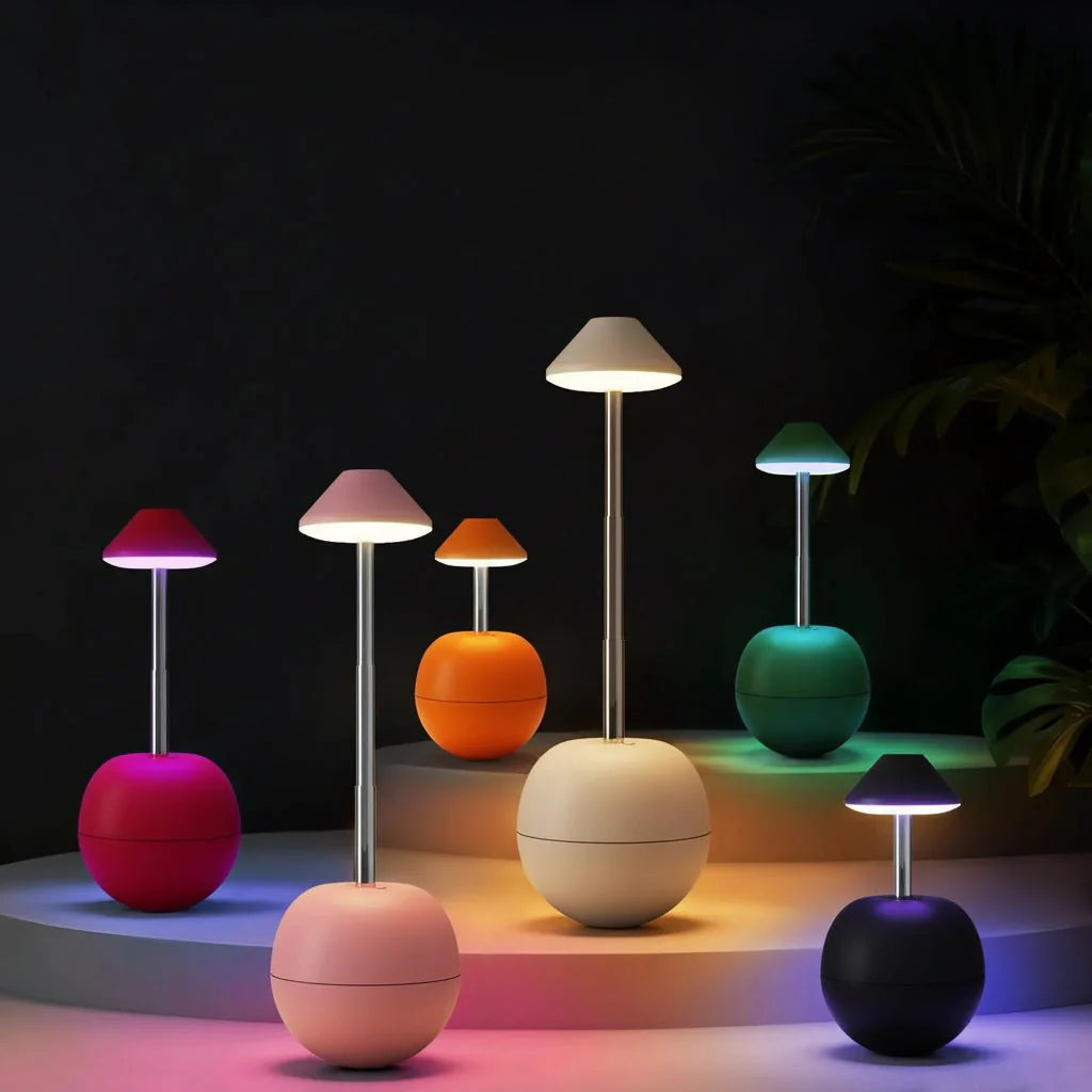 Stylische Nachttischlampe mit integriertem USB-Port zum Laden & moderner LED-Beleuchtung für Schlafzimmer.