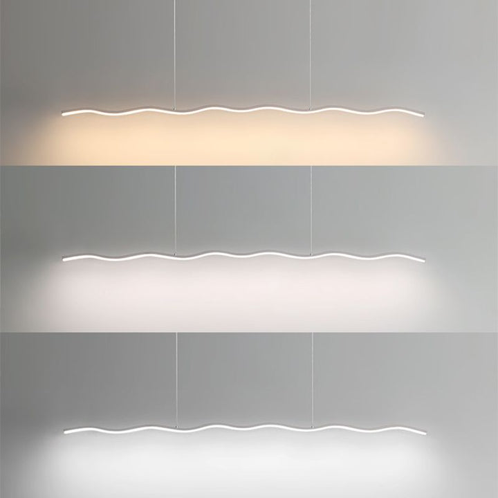 Hochwertige WaveGlow Esszimmerlampe mit energieeffizienten LEDs in ansprechendem Wellen-Design.