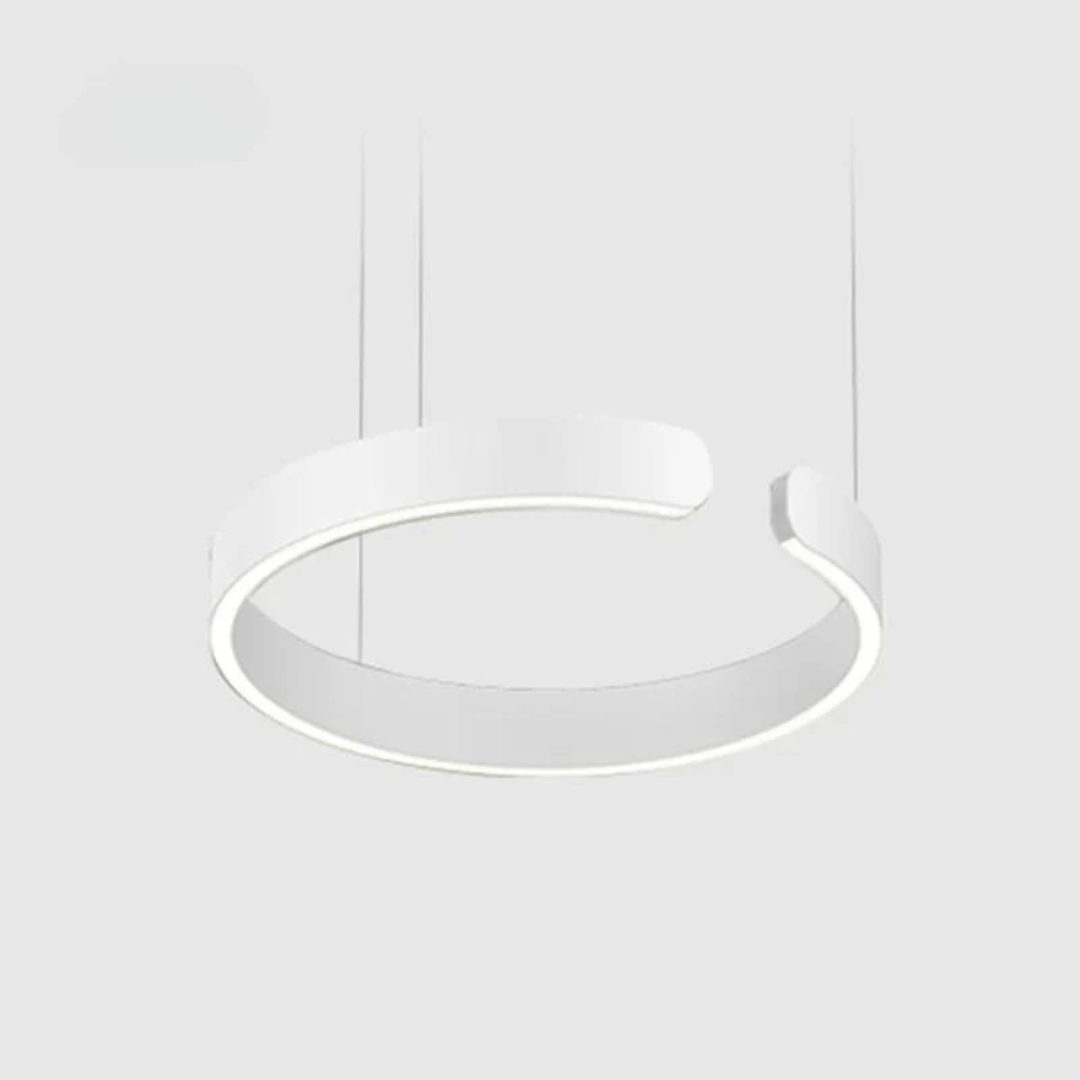 Design-LED-Pendelleuchte, dimmbar, für Wohnzimmer & Esszimmer. Moderne Innenbeleuchtung in Roségold-Optik.