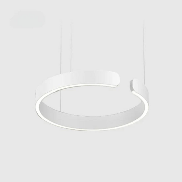 Design-LED-Pendelleuchte, dimmbar, für Wohnzimmer & Esszimmer. Moderne Innenbeleuchtung in Roségold-Optik.