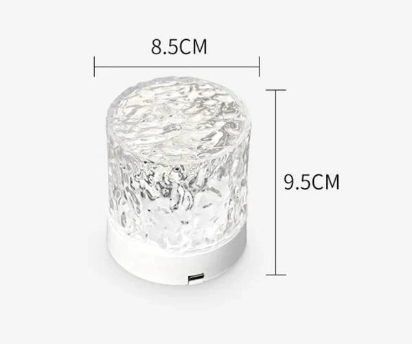 LED Stimmungsleuchte mit einzigartigem Wasserglanz-Effekt für beruhigende Lichtprojektion im Wohnbereich.