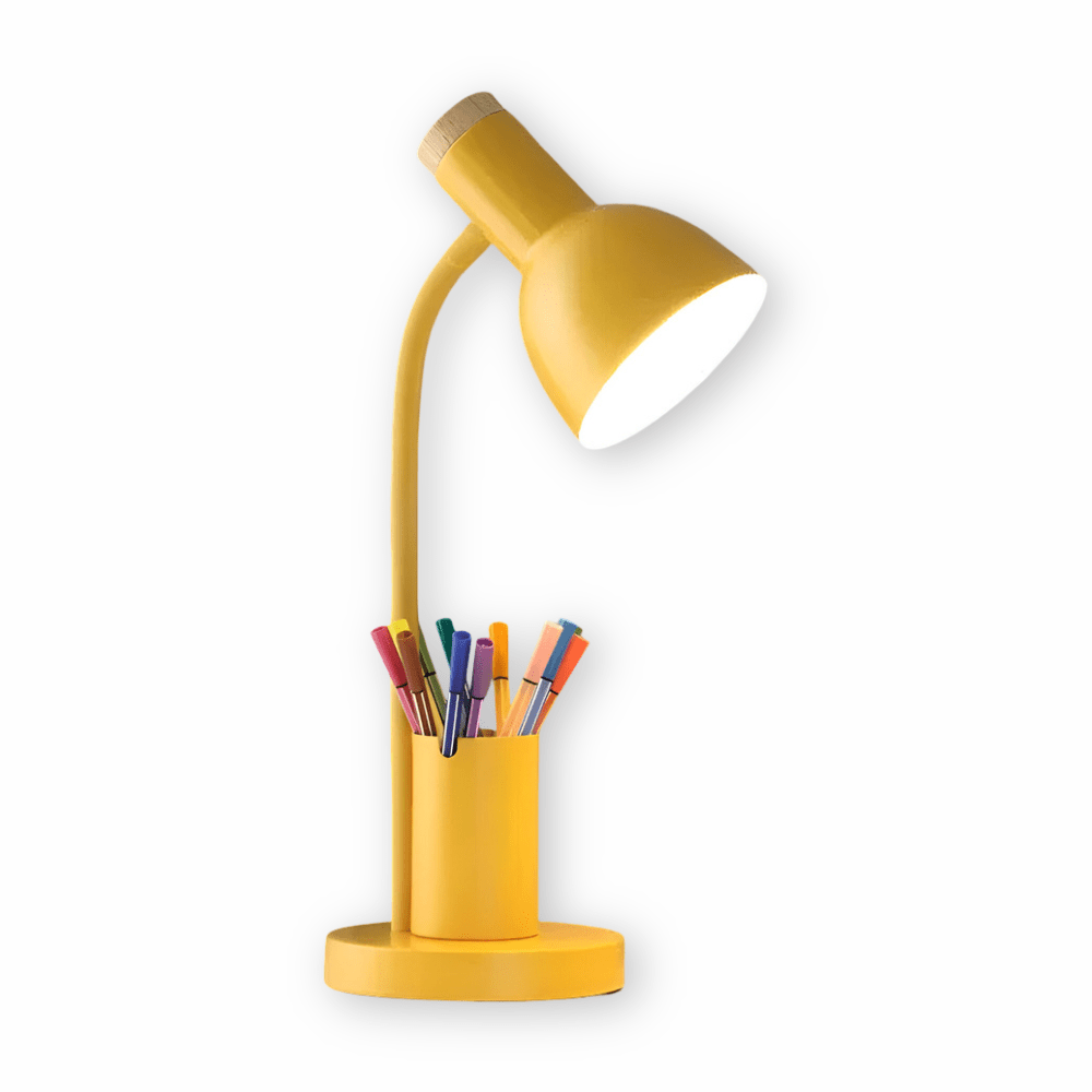 Essentielle Bürobeleuchtung für Ihr Home Office: Moderne LED Lampe mit Stifthalter schafft Ordnung.