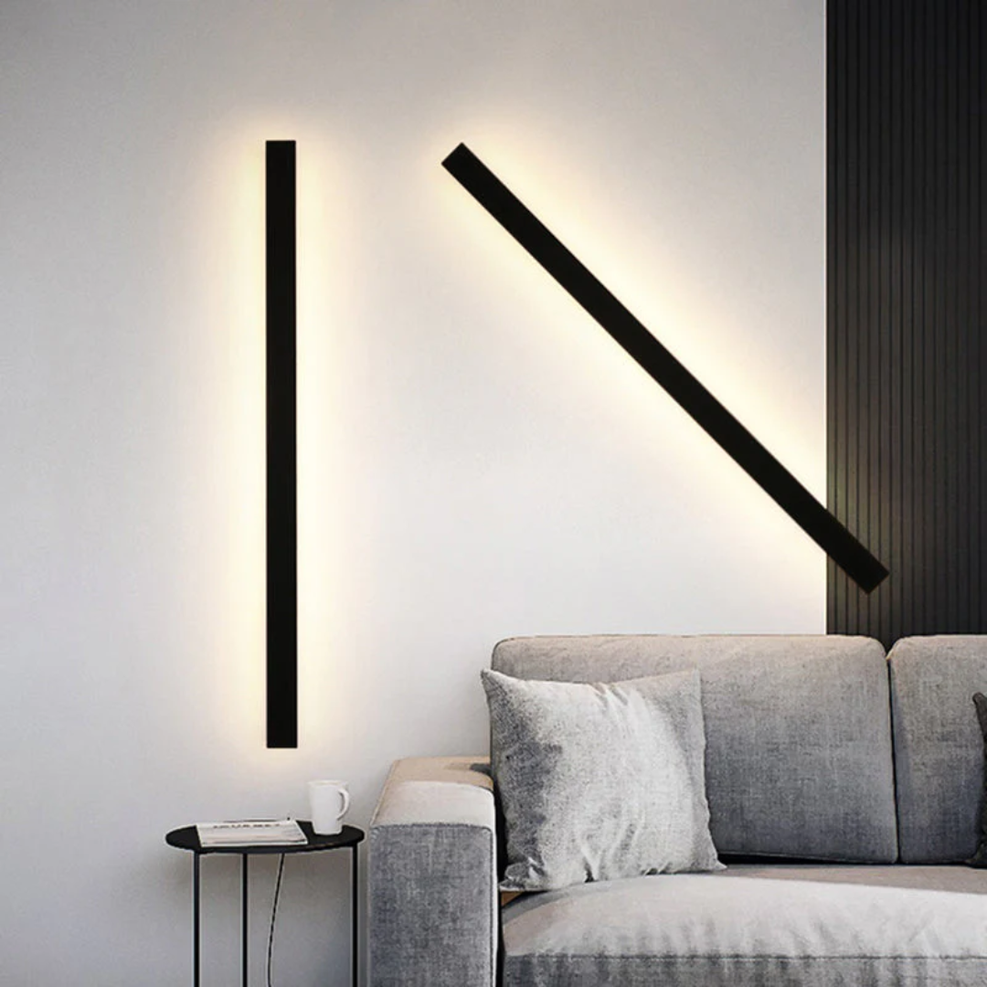 Innovative LED-Wandlampe; stilvolles Design, dimmbar und wasserdicht für den Außenbereich.