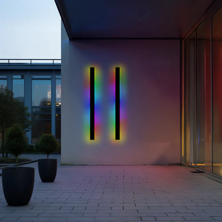 Dimmbare LED-Wandleuchte; stilvolle Außenlampe, wasserdicht für moderne Garten- und Terrassenbeleuchtung.