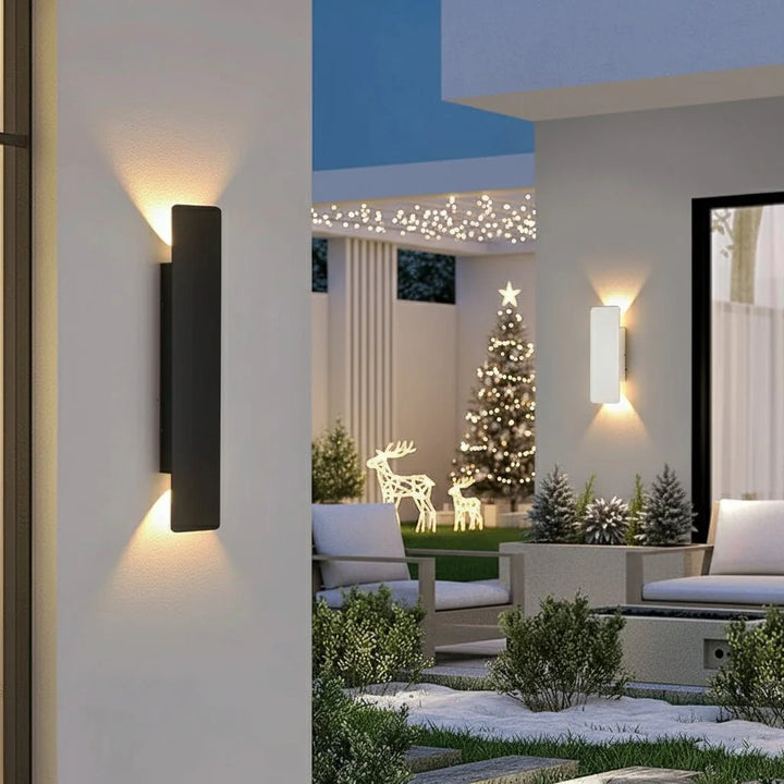 Moderne LED-Wandleuchte aus Aluminium, wasserdicht für Innen- & Außenbereich. Energiesparende Beleuchtung.
