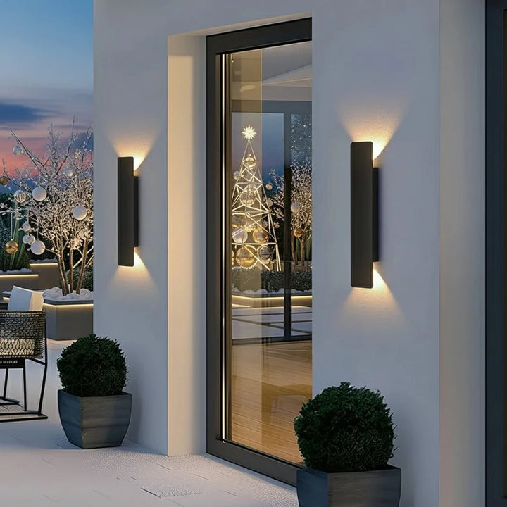 Elegante LED-Innenleuchte im modernen Design. Energiesparende Wandlampe aus Aluminium für Wohnbereiche.