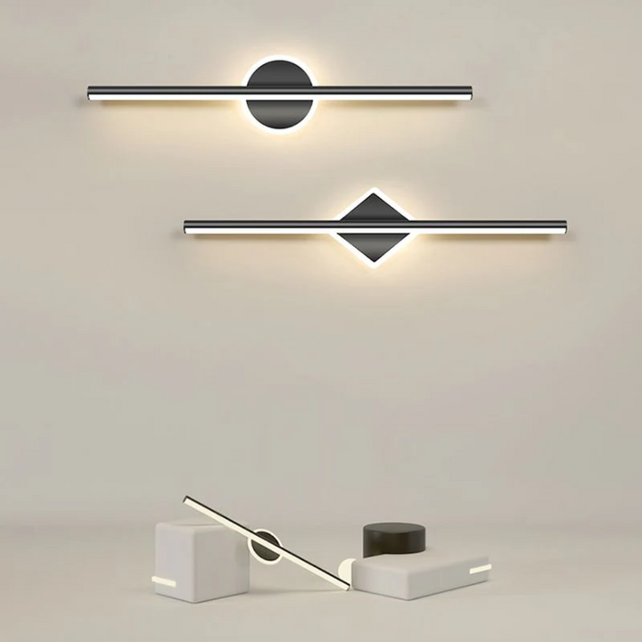 Schlafzimmer-Wandleuchte Gold, moderne LED-Beleuchtung für entspannte Atmosphäre, Innenleuchte.