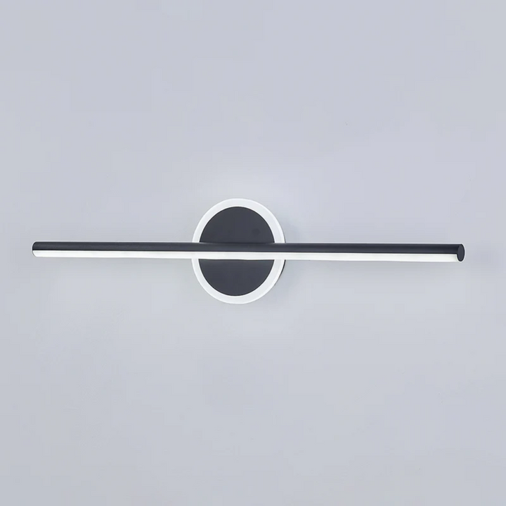 IP44 LED-Wandleuchte Schwarz für Bad und Feuchträume, modernes, funktionales Design.