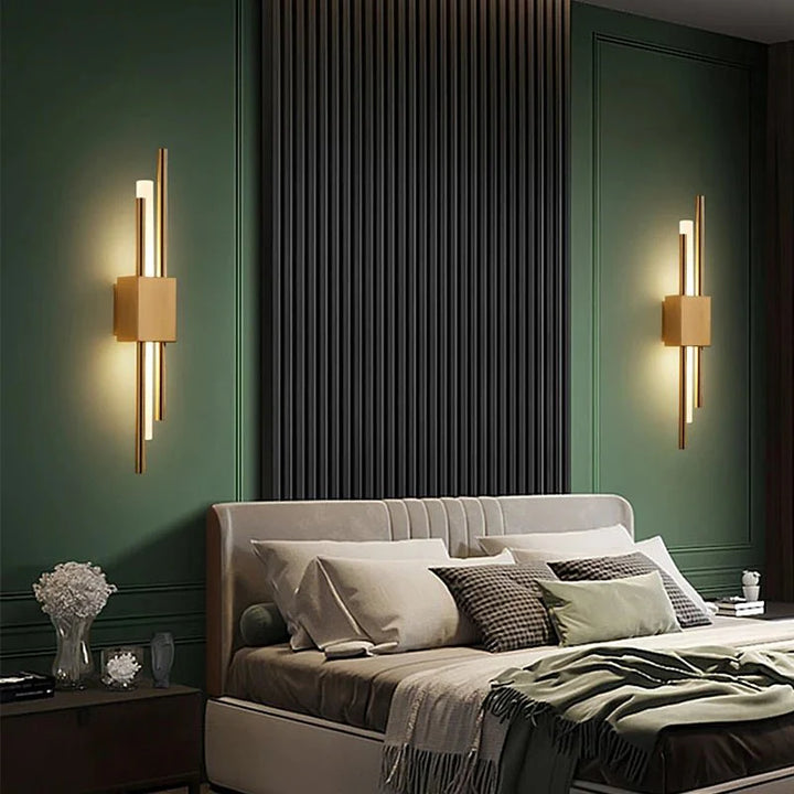 Nahaufnahme der LED Wandleuchte, zeigt hochwertige Verarbeitung und das schlichte, moderne Design.