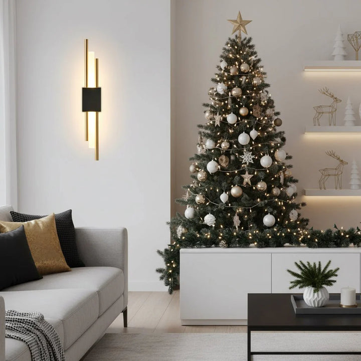 Die LED Wandlampe wechselt ihre 3 Lichtfarben und passt sich jedem Wohnzimmer- oder Flur-Design an.