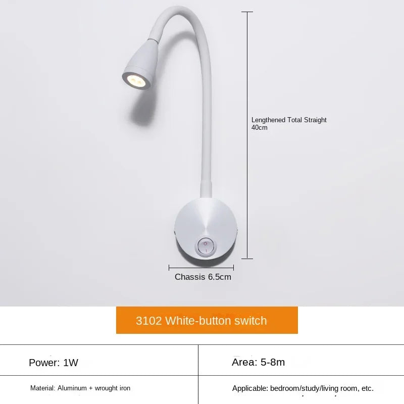Flexible LED-Leselampe, modern, ideal für Büro und Schlafzimmer. Verstellbares Licht für effizientes Arbeiten.