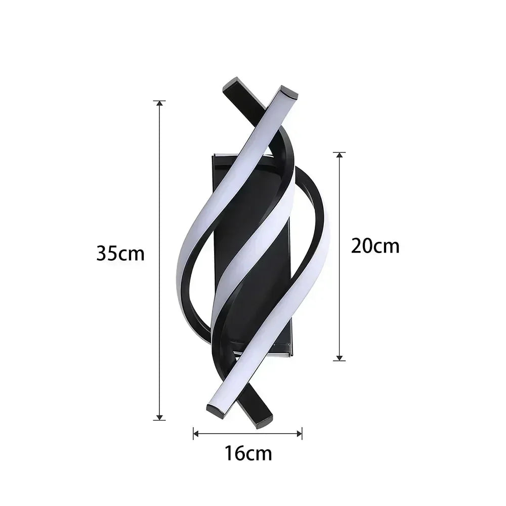 Weiße, moderne LED Wandleuchte mit einzigartigem Spiral-Design. Ideal für ein stilvolles Ambiente in jedem Raum.