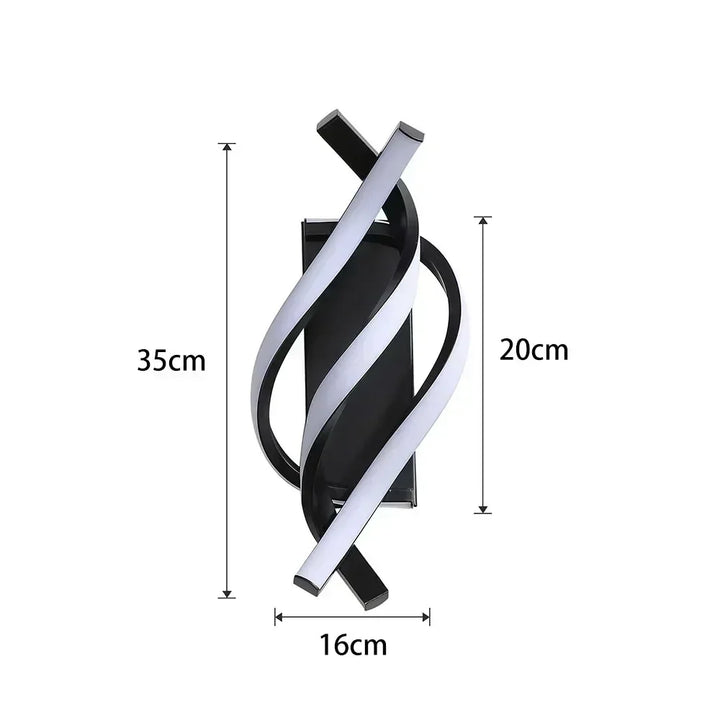 Weiße, moderne LED Wandleuchte mit einzigartigem Spiral-Design. Ideal für ein stilvolles Ambiente in jedem Raum.