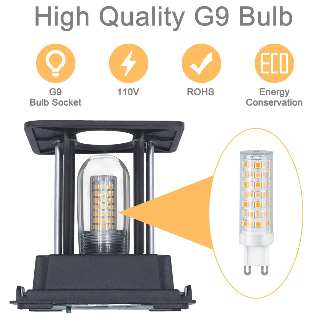 Helle LED-Innenwandleuchte, modern & energieeffizient; G9 Fassung für warmweiße oder kaltweiße Beleuchtung.
