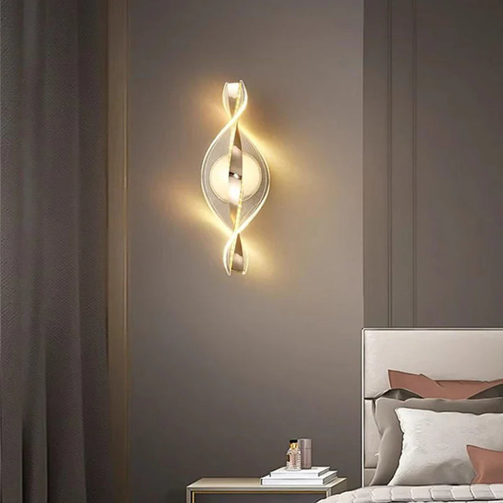 Moderne LED Wandleuchte mit 3-Farb-Licht für stilvolle Innenbeleuchtung in Wohn- und Schlafzimmern.