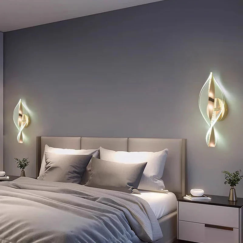 Minimalistische LED Wandlampe, dimmbar mit 3 Lichtfarben, ideal als Akzentbeleuchtung im Flur oder Schlafzimmer.