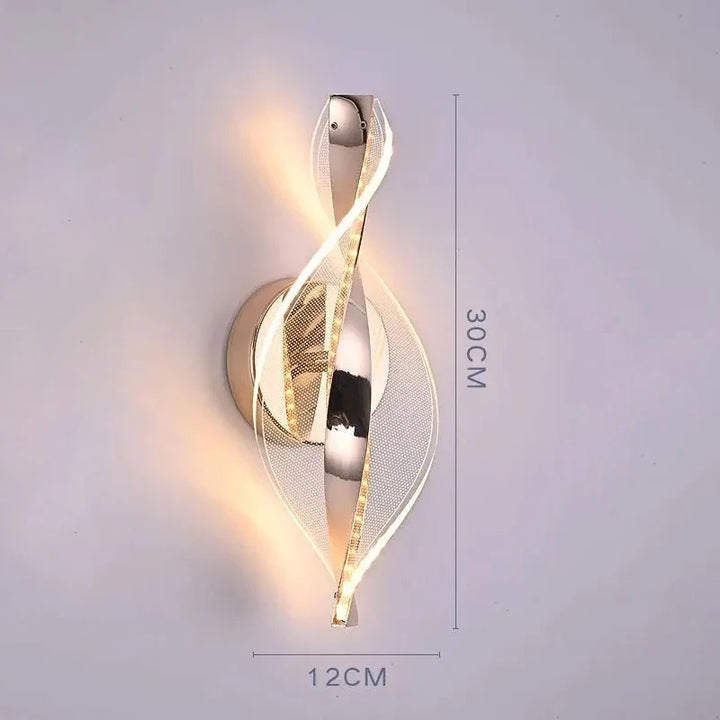 Hochwertige LED Wandlampe mit 3 Lichtfarben für individuelle Stimmungslicht im modernen Wohn- oder Schlafzimmer.