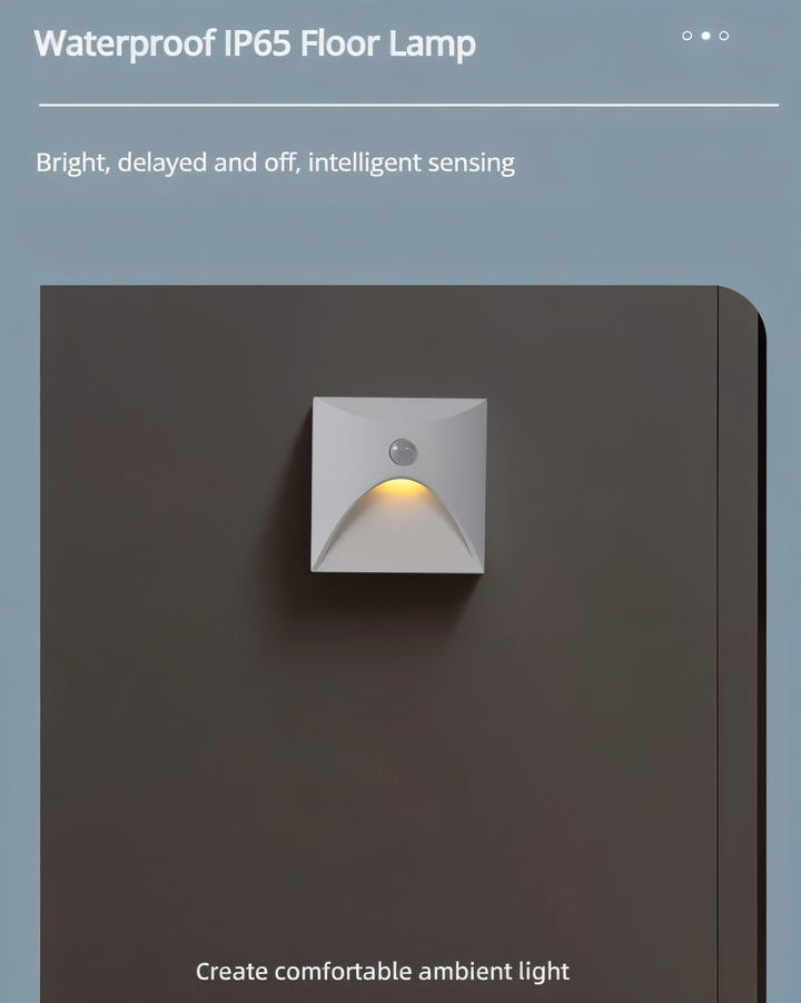Anthrazitfarbene LED Wandlampe modern mit Bewegungssensor, IP65 für Terrasse, Eingang & Balkon.