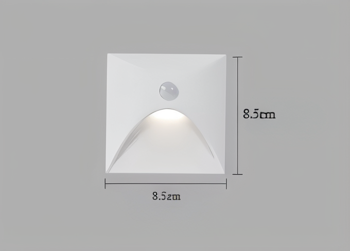 Elegante, moderne Designlampe LED Wandleuchte in Schwarz mit integriertem Bewegungssensor, vielseitig.