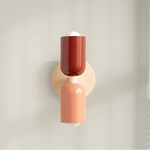 Rot/Lachs/Beige