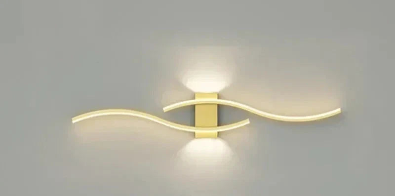 Elegante LED Innenleuchte, modernes Wellen-Design. Ideal als Dekolampe und Lichtquelle für Zuhause.