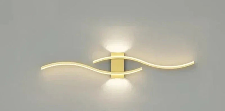 Elegante LED Innenleuchte, modernes Wellen-Design. Ideal als Dekolampe und Lichtquelle für Zuhause.