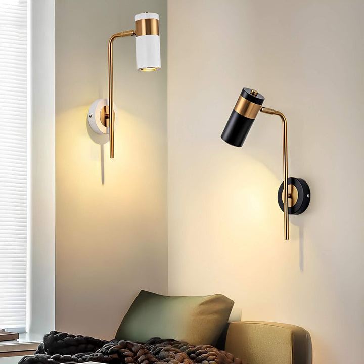 Moderne LED-Wandleuchte, schwenkbar und drehbar, ideal als Leseleuchte für Schlafzimmer und Wohnzimmer.