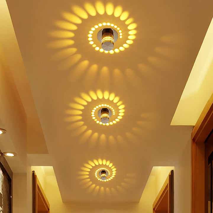 Energieeffiziente LumoSpiral LED-Spirallampe. Moderne Deckenleuchte, dekoratives Licht für Wohnzimmer.