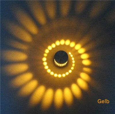 Vielseitige LumoSpiral LED-Spirallampe. Moderne Wohnzimmer-Wand- oder Deckenleuchte mit Stimmungslicht.