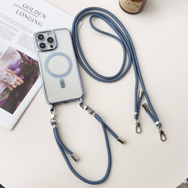 Stylisches Smartphone Zubehör: MagSafe Schutzhülle mit Umhängegurt für den modernen Lifestyle.
