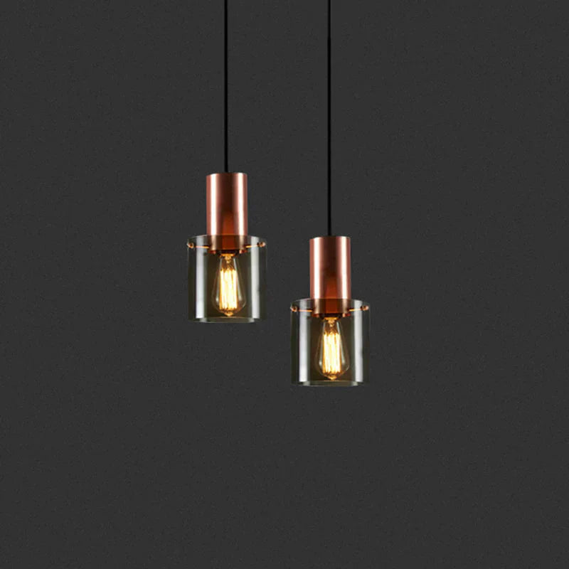 Moderne Rauchglas Hängelampe E14 für Wohnzimmer, Schlafzimmer & Küche. Designer-Pendelleuchte, stilvolle Beleuchtung.