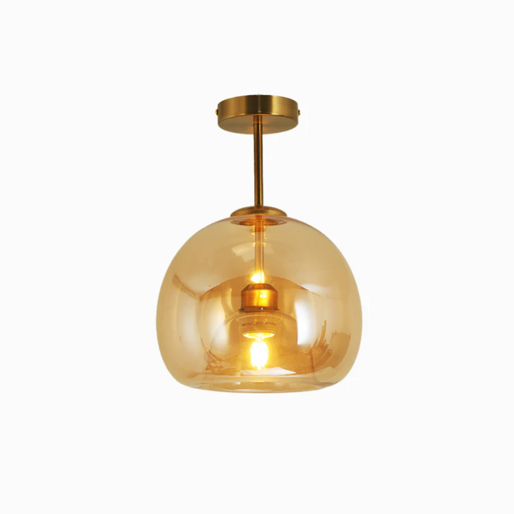 Vielseitige Aurelia LED-Lampe, als Decken- oder Hängelampe, moderne Innenbeleuchtung in Gold/Schwarz.