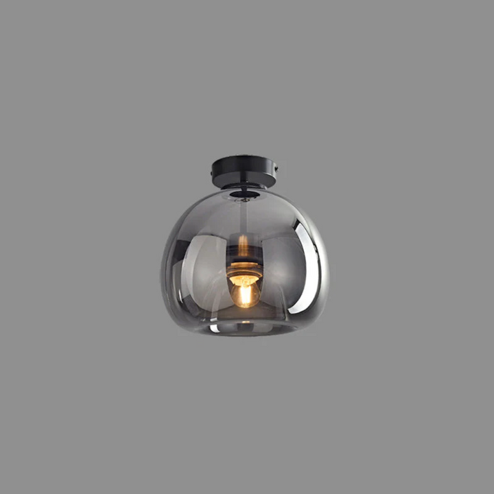 Design-Deckenlampe Aurelia: Runde LED-Beleuchtung in Gold, schafft modernes Ambiente im Wohnbereich.