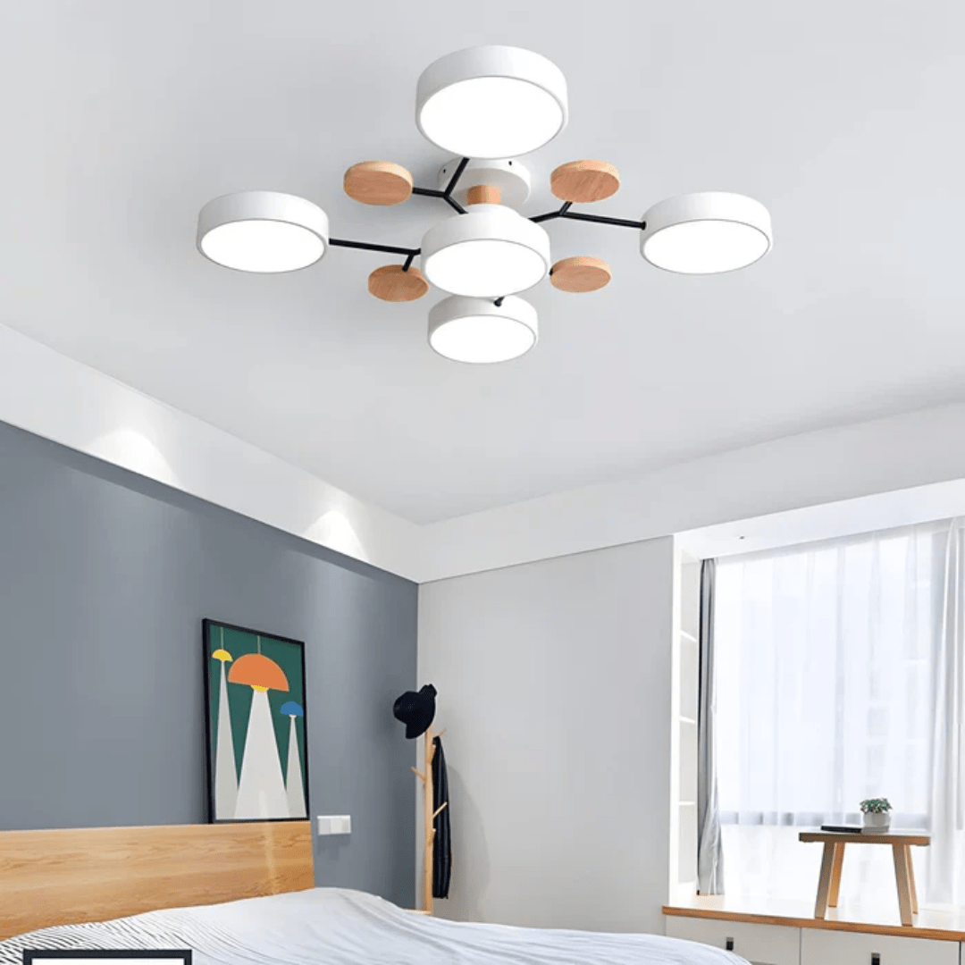 Vielseitige runde LED-Deckenleuchte, minimalistisch und modern für Wohn- & Schlafzimmer.