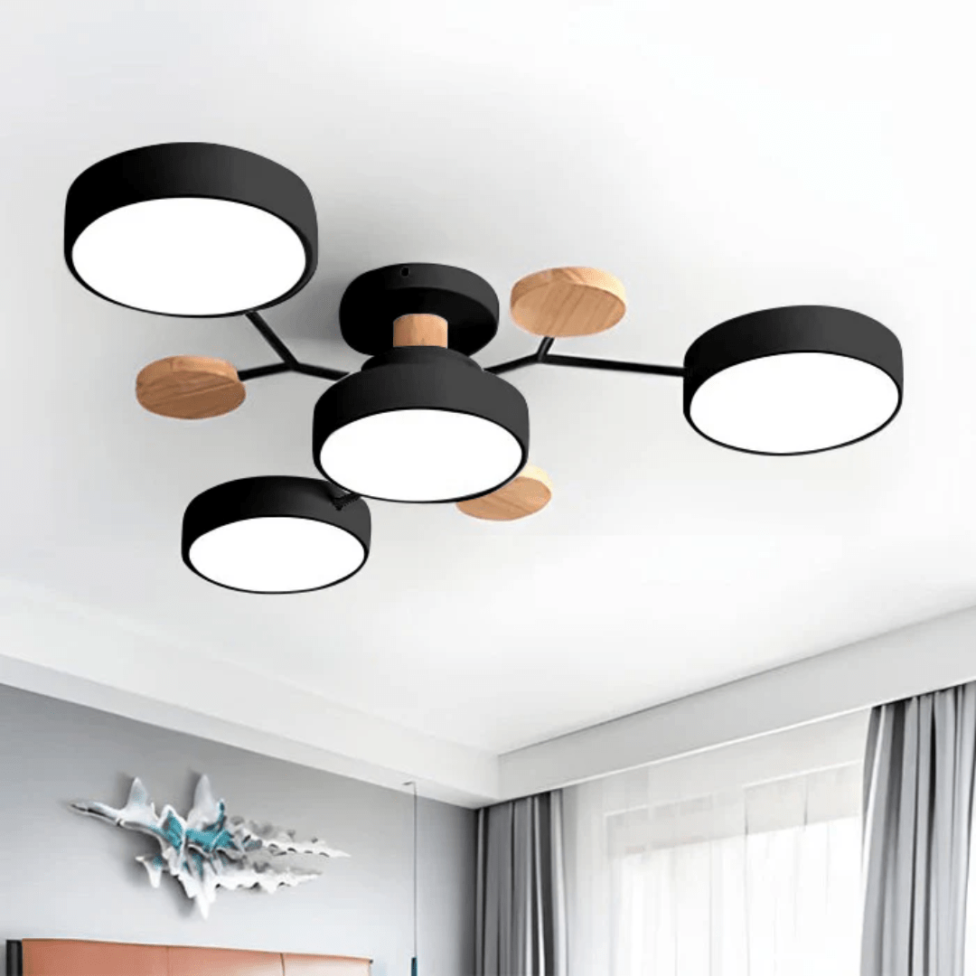 Elegante, runde LED-Deckenleuchte, modernes minimalistisches Design für stilvolle Innenräume.
