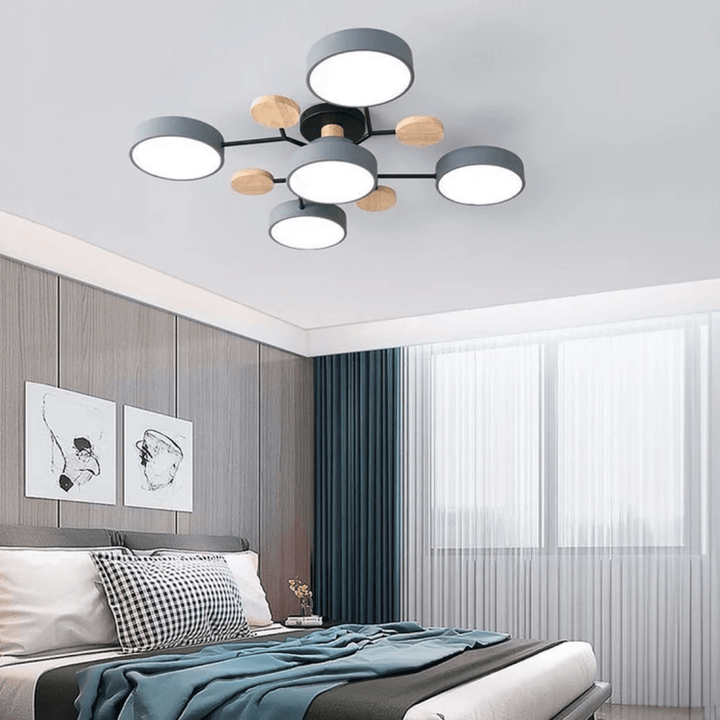 Moderne minimalistische LED-Deckenleuchte, rund, perfekt für Wohnzimmer und Schlafzimmer.