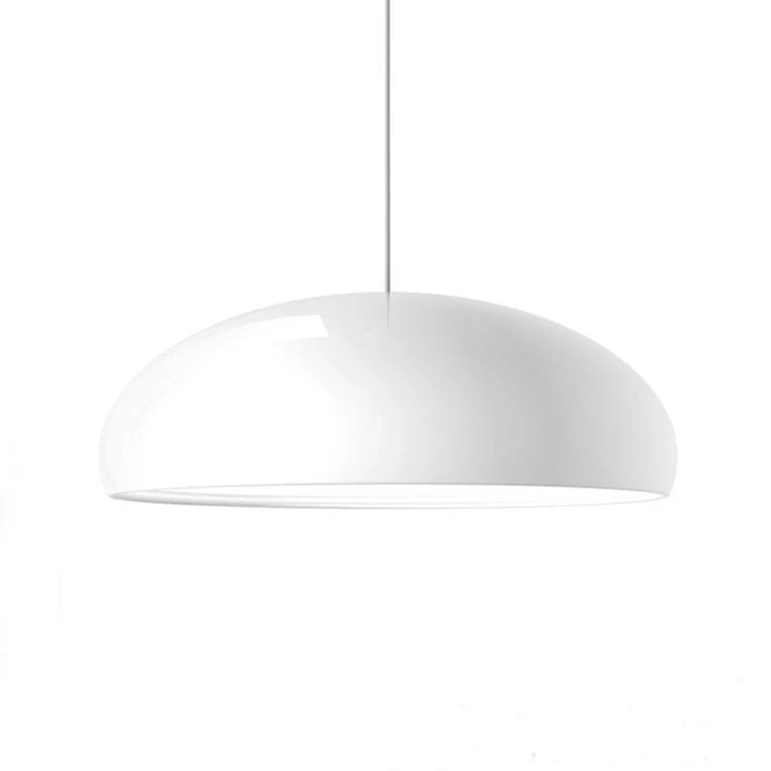 Elegante Serena LED Pendelleuchte, rund, für zeitgenössische Wohnzimmer.