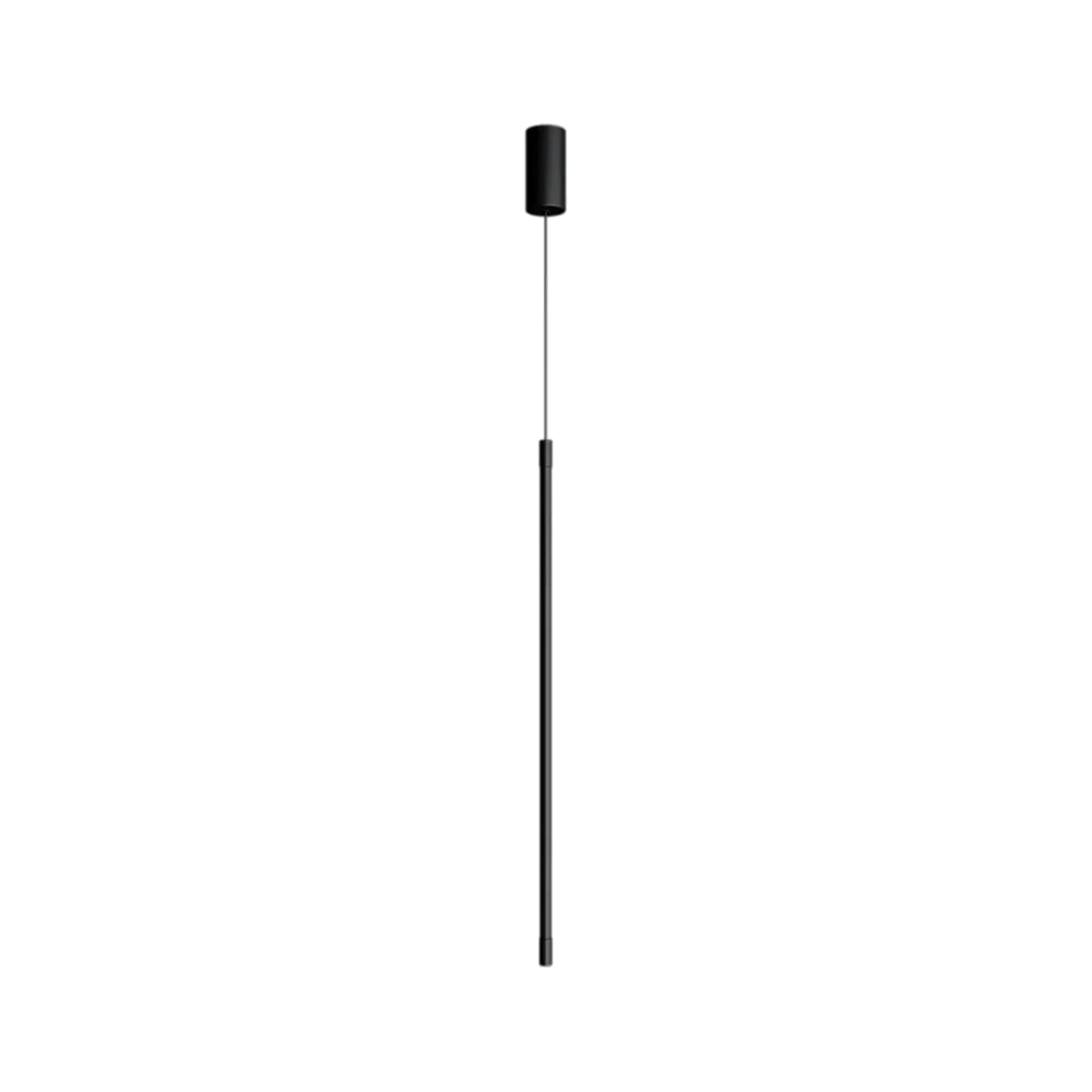 Stilvolle schwarze LED-Pendelleuchte mit geometrischem Muster. Bringt energieeffizientes, modernes Licht in jeden Raum.