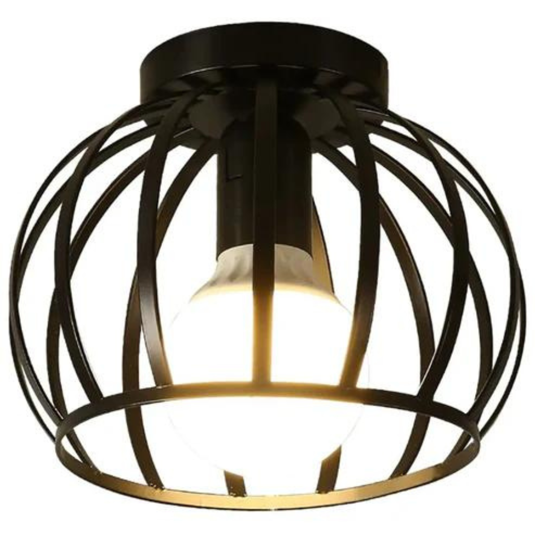 ForgeLight Deckenleuchte: Moderne, dimmbare Industrie-Beleuchtung mit offenem Design. Perfekt für Wohn- und Schlafzimmer.