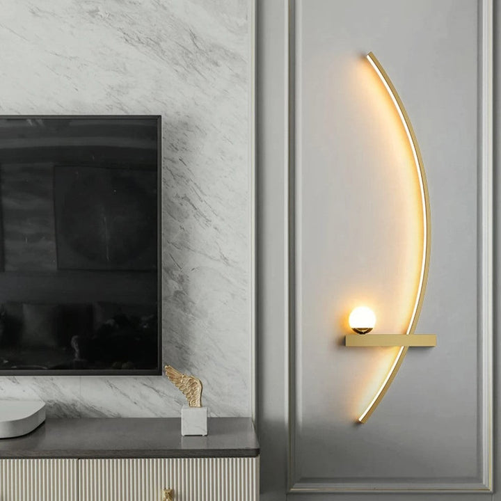 Moderne LED-Wandleuchte mit Farbwechsel für individuelle Beleuchtung im Wohnzimmer oder Schlafzimmer.