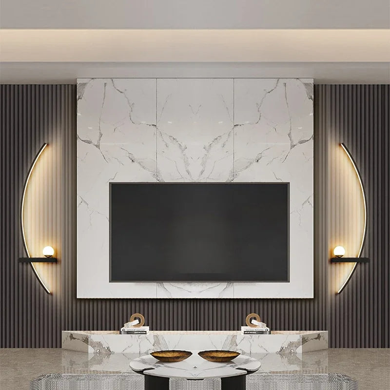 Stilvolle schwarze LED-Wandleuchte, dimmbar, ideal für modernes Wohnambiente und Innenbeleuchtung.