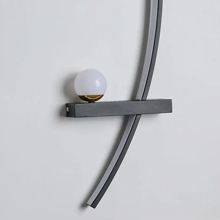 Dimmbare LED-Wandleuchte, schwarz, schafft gemütliches Ambiente im Wohnzimmer & Schlafzimmer, modern.
