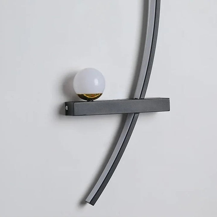 Dimmbare LED-Wandleuchte, schwarz, schafft gemütliches Ambiente im Wohnzimmer & Schlafzimmer, modern.