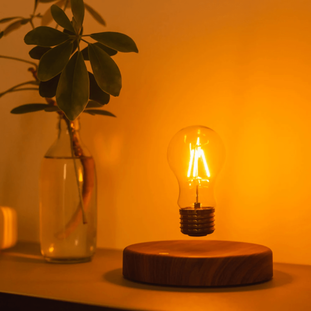 Einzigartige schwebende LED-Lampe mit Touch-Steuerung, perfekt als modernes Stimmungslicht für Wohnzimmer oder Büro.