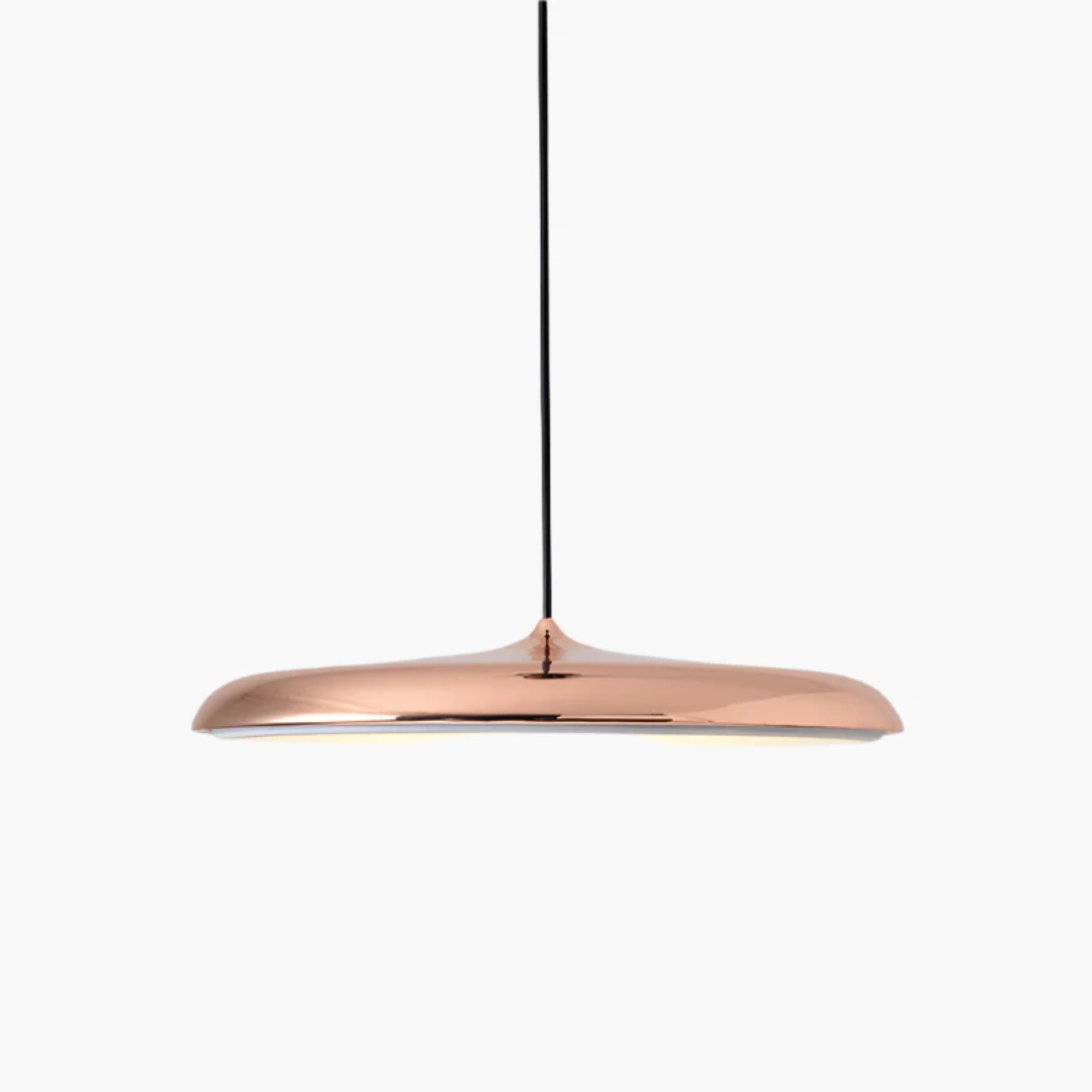 Elegante skandinavische LED Pendelleuchte, minimalistische Hängeleuchte aus Metall/Acryl für moderne Küchen.