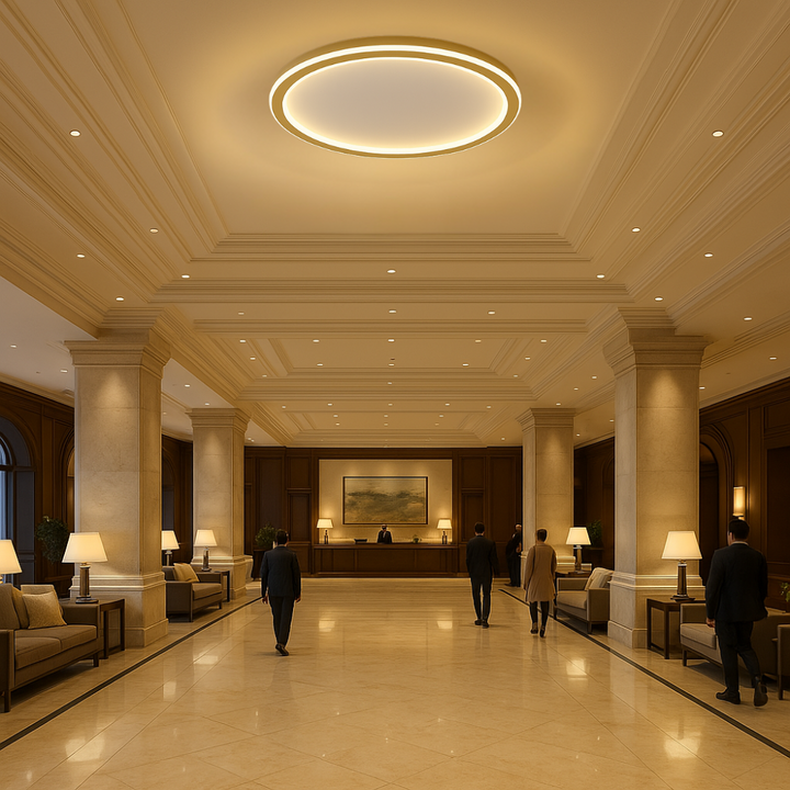 Hochwertige, moderne LED Deckenleuchte, skandinavisches Design, für Wohn- & Esszimmer.
