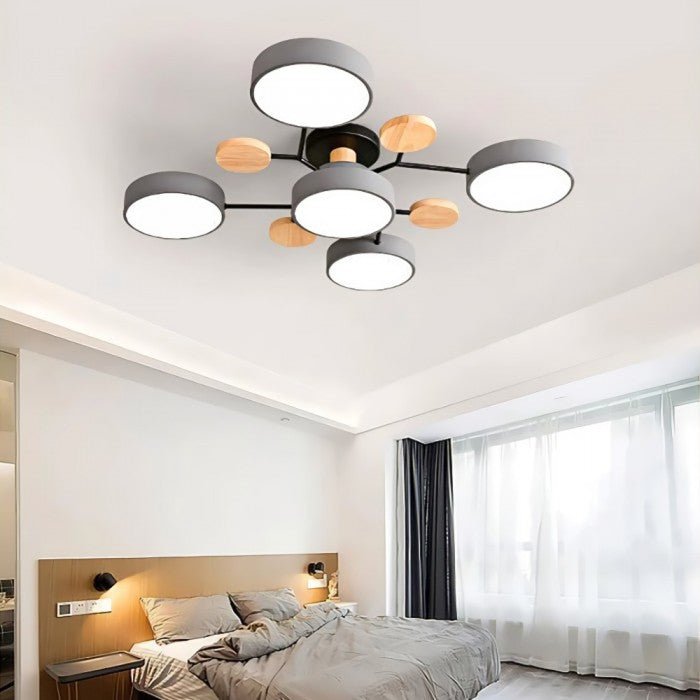 Dekorative Wohnzimmerbeleuchtung: Moderne, energieeffiziente LED Deckenleuchte, skandinavisch.